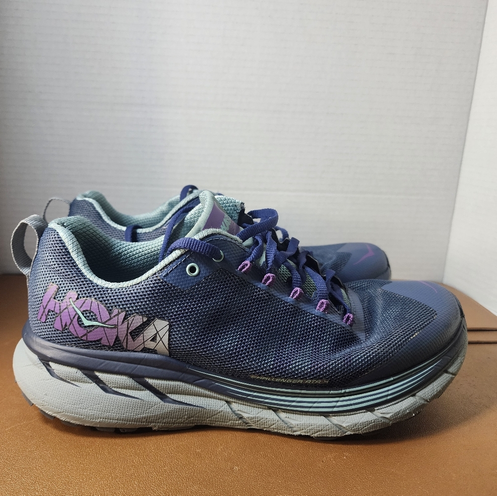 Hoka One One Blue and Purple Running Shoes